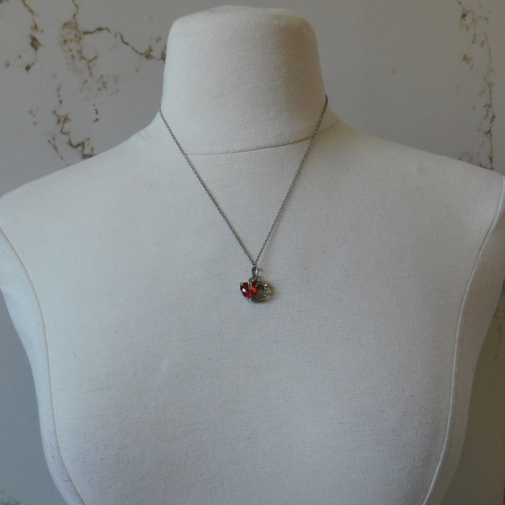Chic Red and Silver Necklace